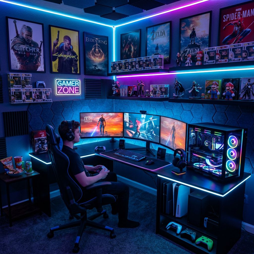 Premium gaming equipment setup